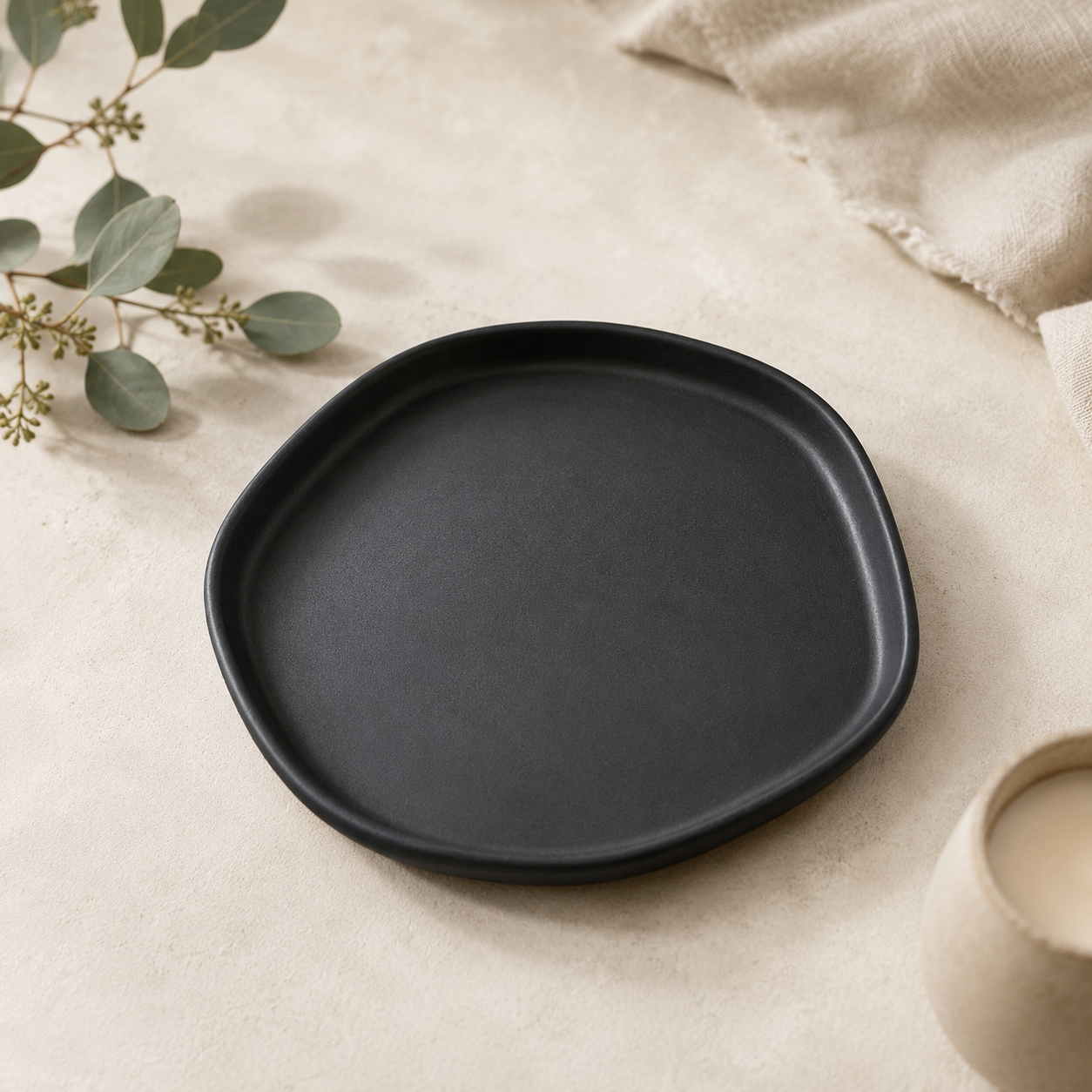 Sage Night Trinket Tray — deep blue ceramic catch-all